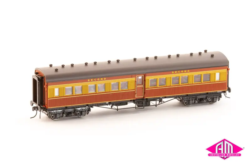 Nswgr Fg Independent Passenger Carriages Venetian Red & Russet Fg662, & Fg675 (2 Car Set) Ho Scale Fg003 1