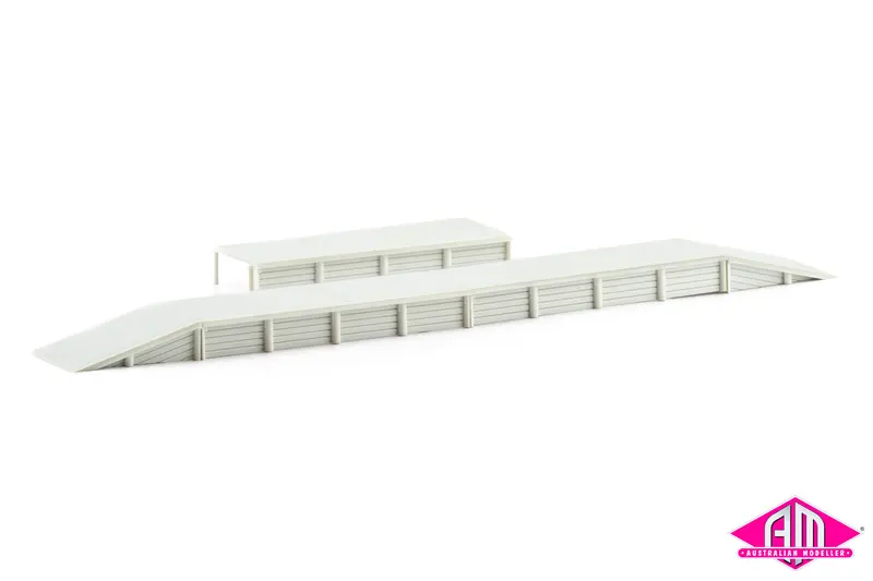 Nswgr Timber Face Platform - 3X Straight Extensions & 2 Ramps (Ho Scale) 1