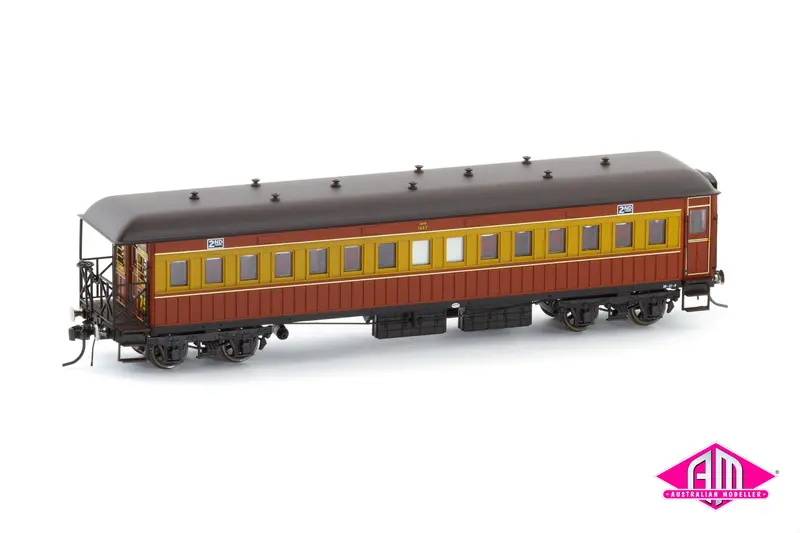 Nswgr Vestibuled End Platform Cars Set 75 Red & Russet 1940/50S Fo050 (5 Car Set) Ho Scale 1