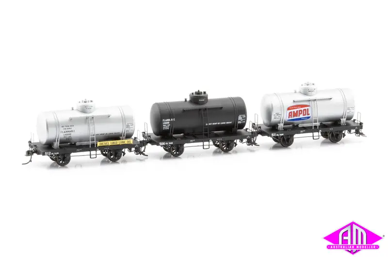 Ot 4-Wheel Rail Tank Car 1970S / 80S Ot Pack C (3 Pack) 1