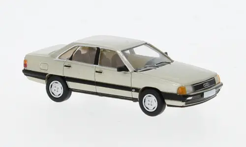 Pcx870438 - Audi 100 C3 - Metallic-Beige - 1982 (Ho Scale) 1