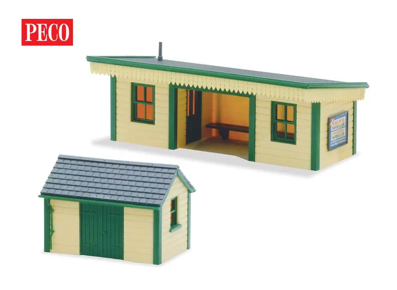 Peco - Lk-16 - Station Platform Shelter And Hut - Timber (Ho Scale) 1