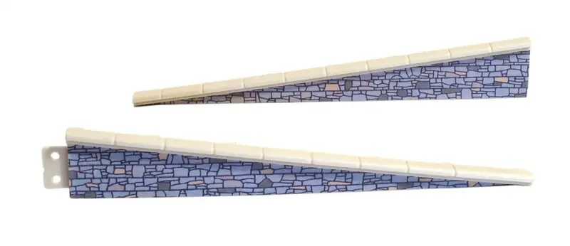 Peco - Lk-67 - Platform Edging Ramp - Stone (2 Pairs) (Ho Scale) 1