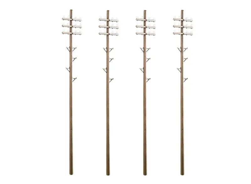 Peco - Lk-747 - Telegraph Poles - Pack Of 4 (O Scale) 1