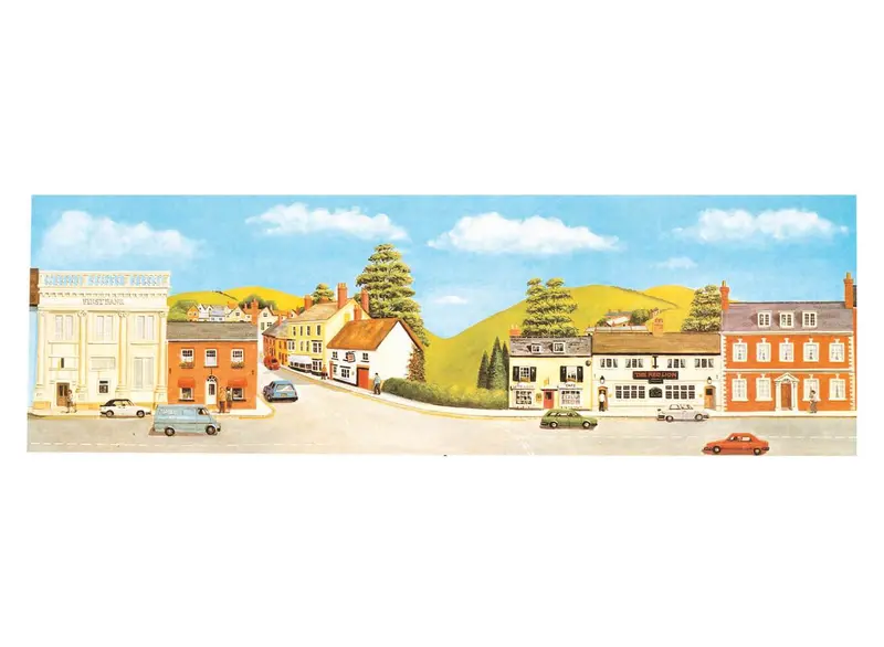 Peco - Sk-30 - Backscene - Large - Market Town Extension 1