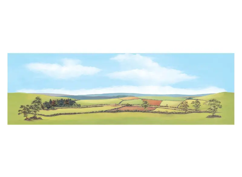 Peco - Sk-32 - Backscene - Medium - Country Landscape 1