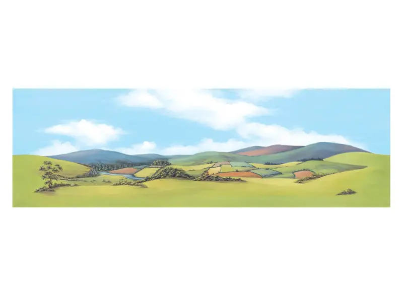 Peco - Sk-33 - Backscene - Medium - Mountainous Landscape 1