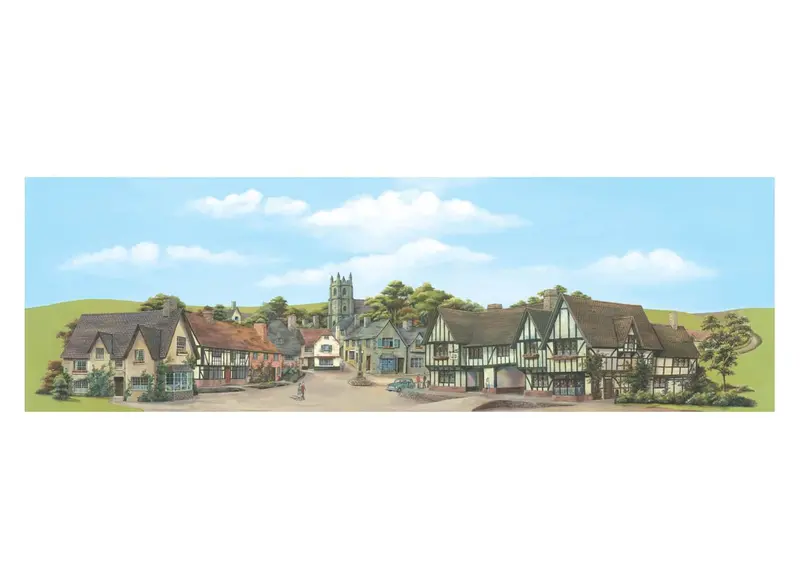 Peco - Sk-36 - Backscene - Medium - Town 1