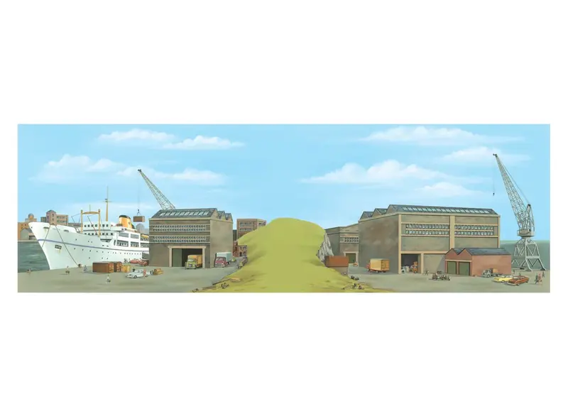 Peco - Sk-41 - Backscene - Medium - Dock - Extension 1