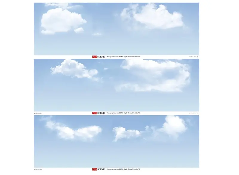 Peco - Skp-03 - Photographic Backscene - Sky & Clouds 1