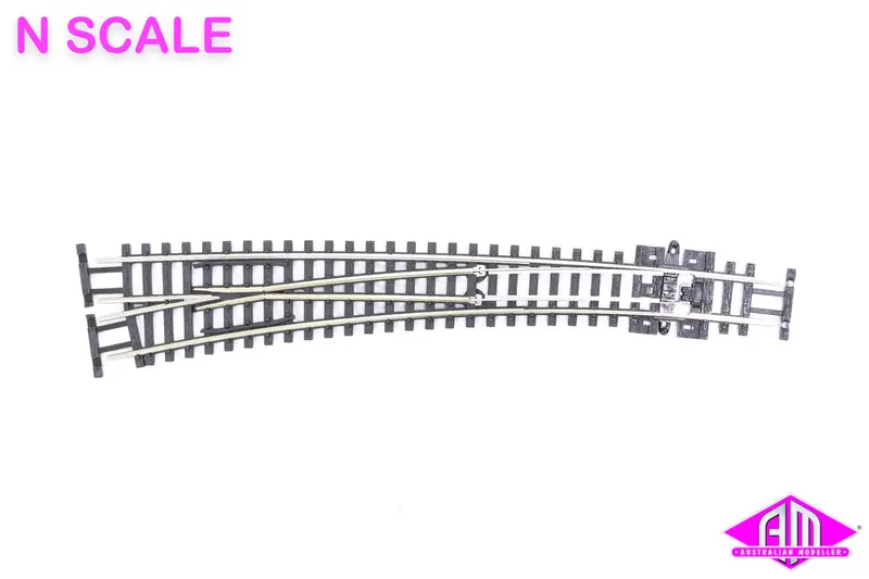 Peco - Sl-E387f - Code 55 Electrofrog - Curved Left Point (N Scale) 1