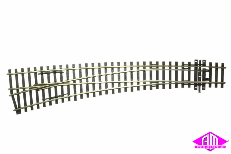 Peco - Sl-E87 - Code 100 Electrofrog - Curved Left Hand Point (Ho Scale) 1