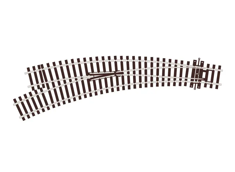 Peco - Sl-U77 - Code 100 - Curved Turnout - Small Radius - Left Hand (Ho Scale) 1