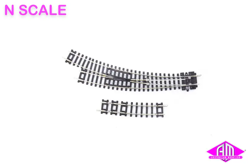 Peco - St-44 - Code 80 Setrack - Right - Curved Point (N Scale) 1