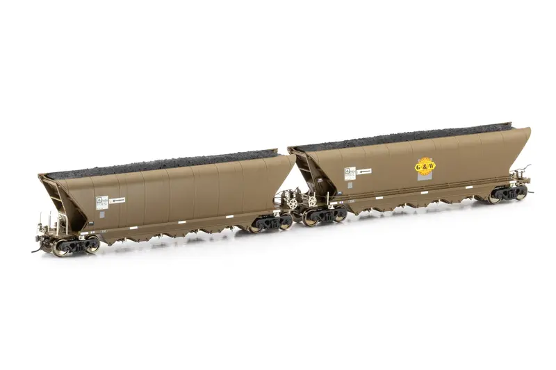 Pheh Coal Hopper, Gwa Wagon Grime, 4 Car Pack Nch-64 1