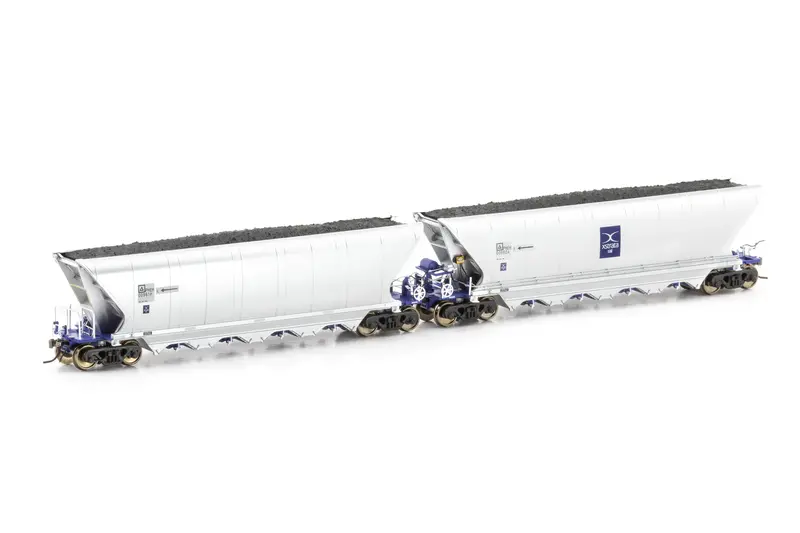 Pheh Coal Hopper, Xstrata Rail Blue & Silver, 4 Car Pack Nch-56 1