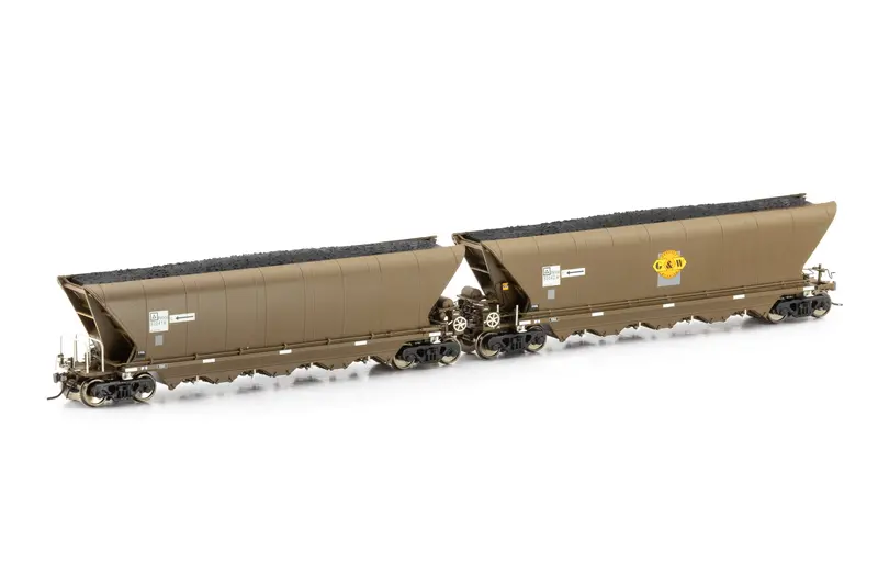 Phyh Coal Hopper, Gwa Wagon Grime, 4 Car Pack Nch-63 1