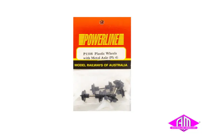 Plastic Wheels With Metal Axle (4Pc) 1