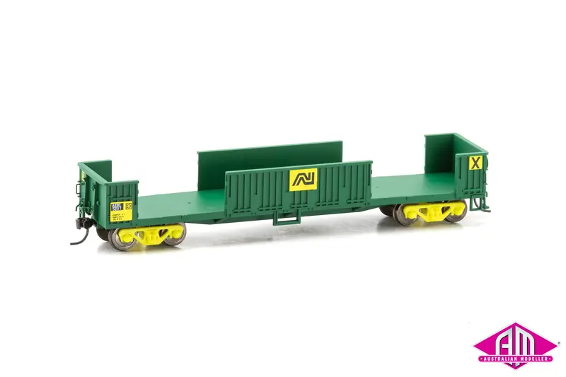 Powerline - Akbx Slab Steel Bogie Open Wagon (No Doors) #Akbx 523T An Green (Ho Scale) 1