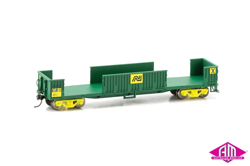 Powerline - Akbx Slab Steel Bogie Open Wagon (No Doors) #Akbx 529E An Green (Ho Scale) 1