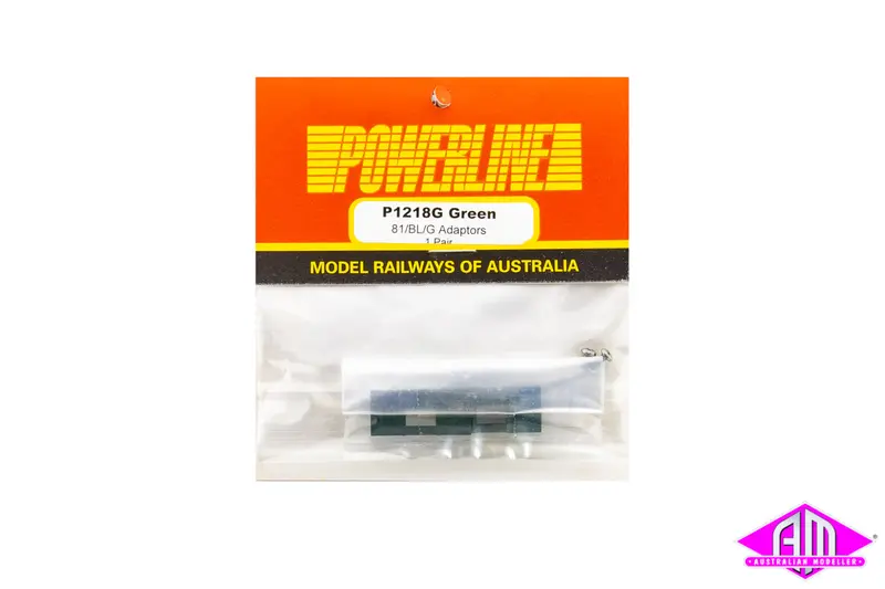 Powerline - P1218g - 81/Bl/G Class Kadee Adaptor - Green (Ho Scale) 1