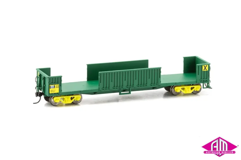 Powerline - Rkbx Slab Steel Bogie Open Wagon (No Doors) #Rkbx 521S An Green (Ho Scale) 1