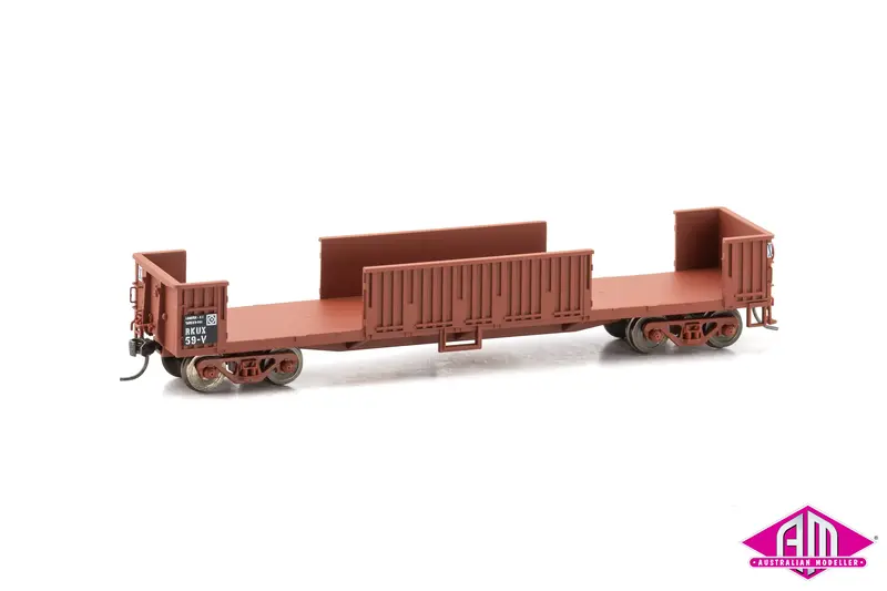 Powerline - Rkux Slab Steel Bogie Open Wagon (No Doors) #Rkux 59V No Logo (Ho Scale) 1