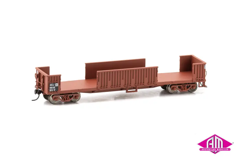 Powerline - Rkux Slab Steel Bogie Open Wagon (No Doors) #Rkux 63V No Logo (Ho Scale) 1