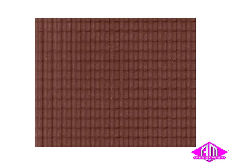 Ps-135 - Ridged Clay Tile Sheet - 1:100 (Ho Scale) 1