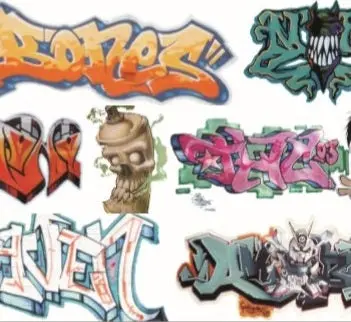 Qrd111 - Graffiti Decals - Set 11 (Ho Scale) 1