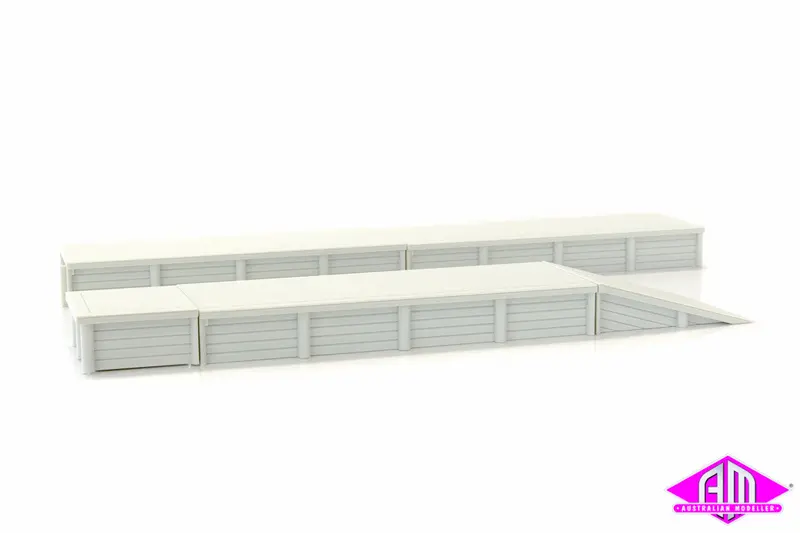 Rc1002fre Nswr Timber Platform - 3 X Straight Extensions, 1 X Ramp & 1 X Square End 1