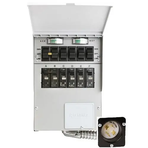 Reliance 206A 120/240-Volt 20-Amp 6-Circuit Pro/Tran Indoor Transfer Switch 1