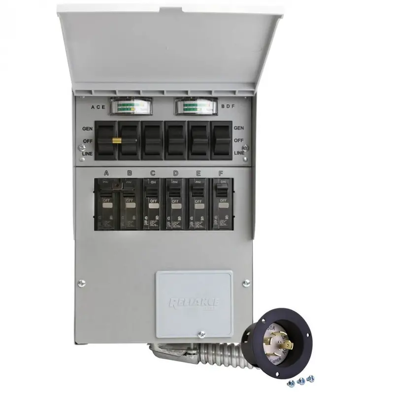 Reliance 306A 120-240-Volt 30-Amp 6-Circuit Pro/Tran Indoor Transfer Switch 1