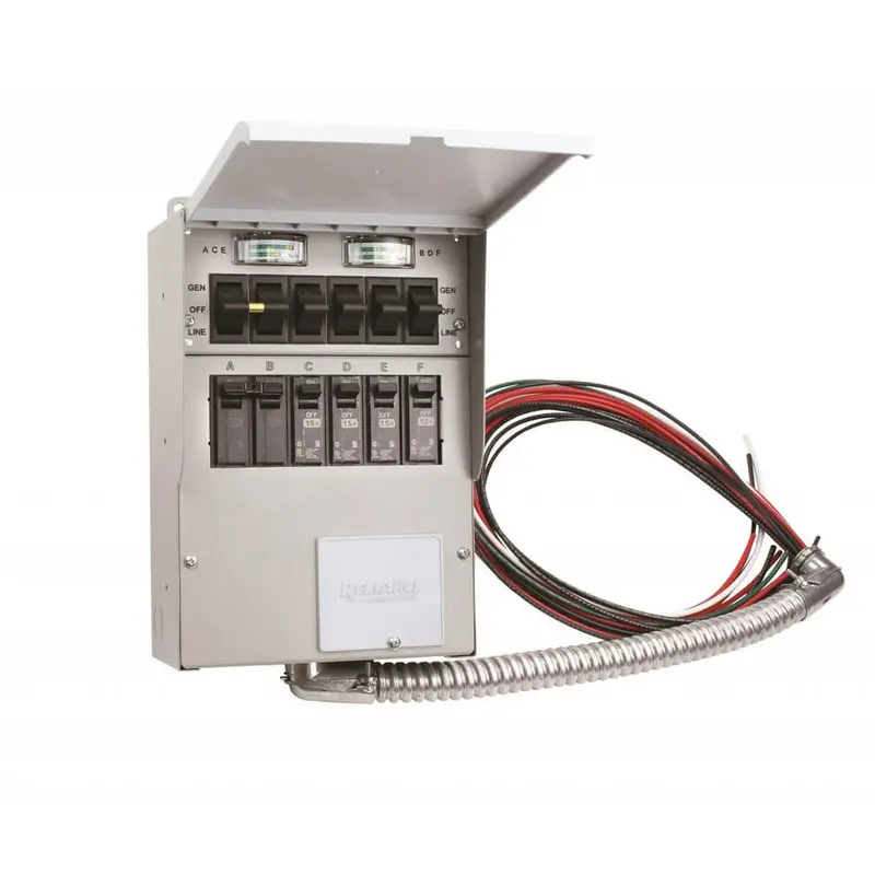 Reliance 506C 120/240-Volt 50-Amp 6-Circuit Pro/Tran Indoor Transfer Switch 1