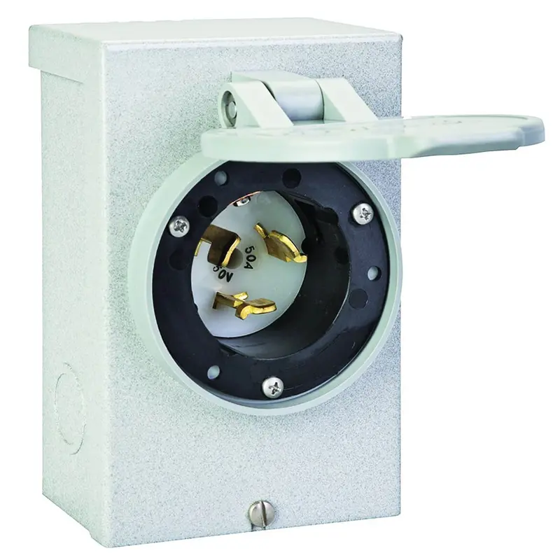 Reliance Pb50 50-Amp 12,500-Watt 120/240-Volt Metallic Power Inlet Box 1