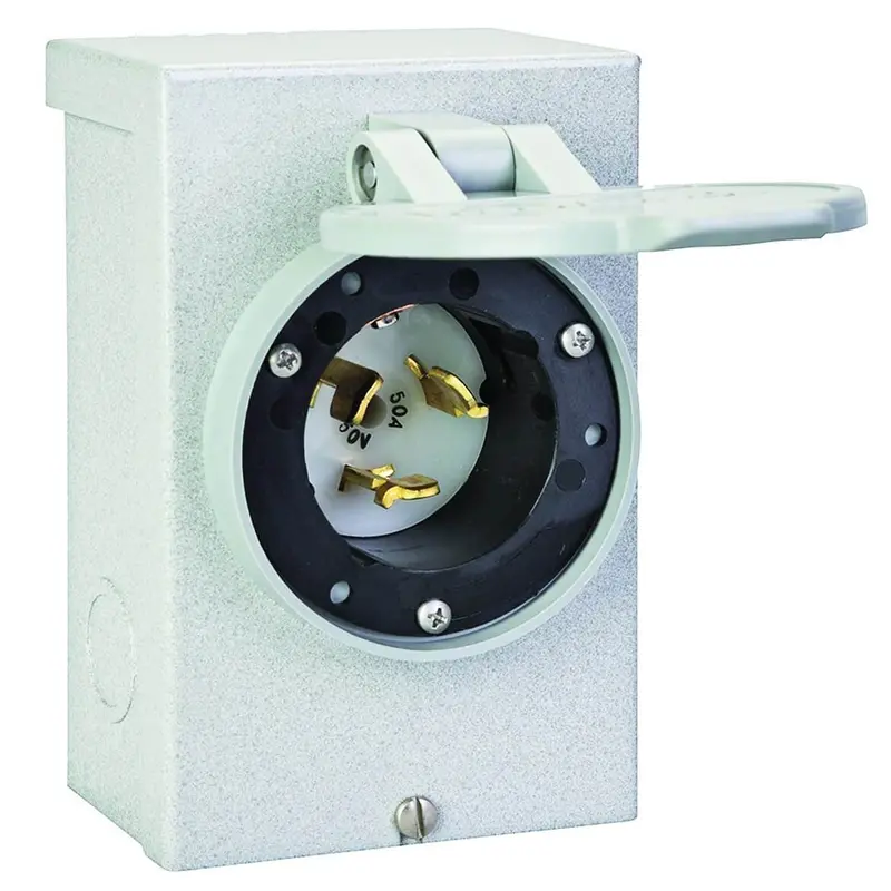 Reliance Pb50 50-Amp 12,500-Watt 120/240-Volt Metallic Power Inlet Box 1