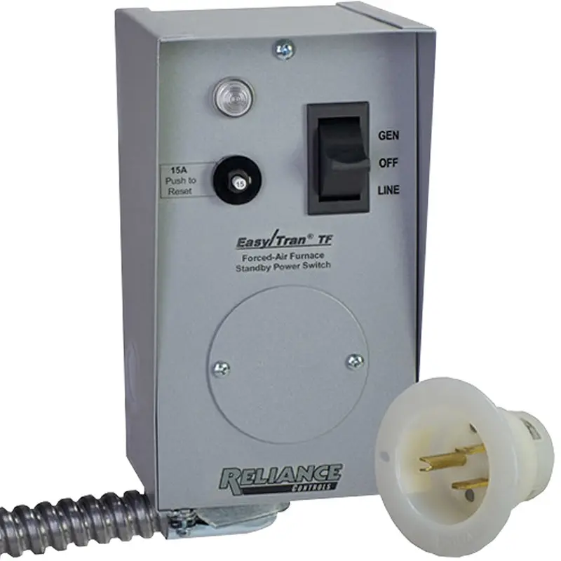 Reliance Tf151w 15A Easy/Tran Furnace Transfer Switch - Gray 1