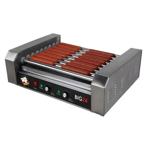 Roller Dog Rdb24ss Commercial Style 24 Hot Dog 9 Roller Grill Cooker Machine 1