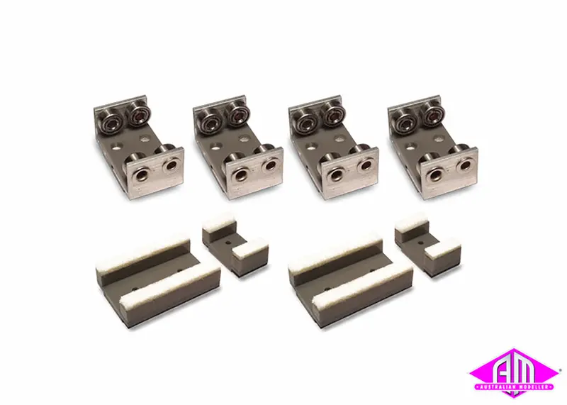 Rr-Ho-04 Rollers & Wheel Cleaners 4 Pack Ho Scale 1