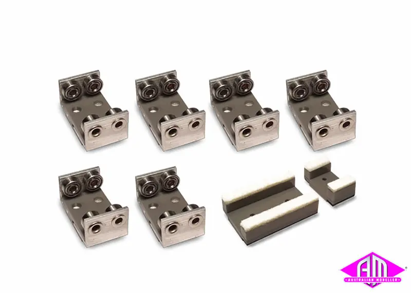 Rr-Ho-06 Rollers & Wheel Cleaners 6 Pack Ho Scale 1