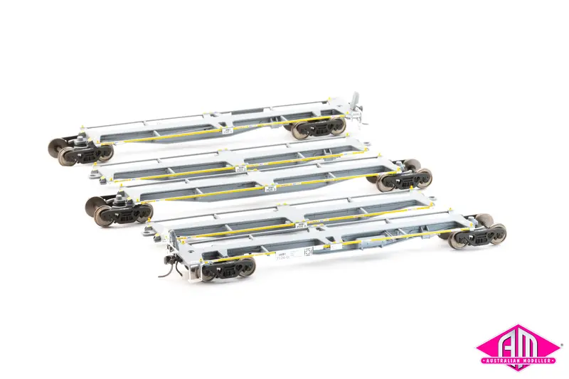 Rrby 5 Car Articulated Container Wagon, National Rail, Rrby7126d (2002+) Art09 1