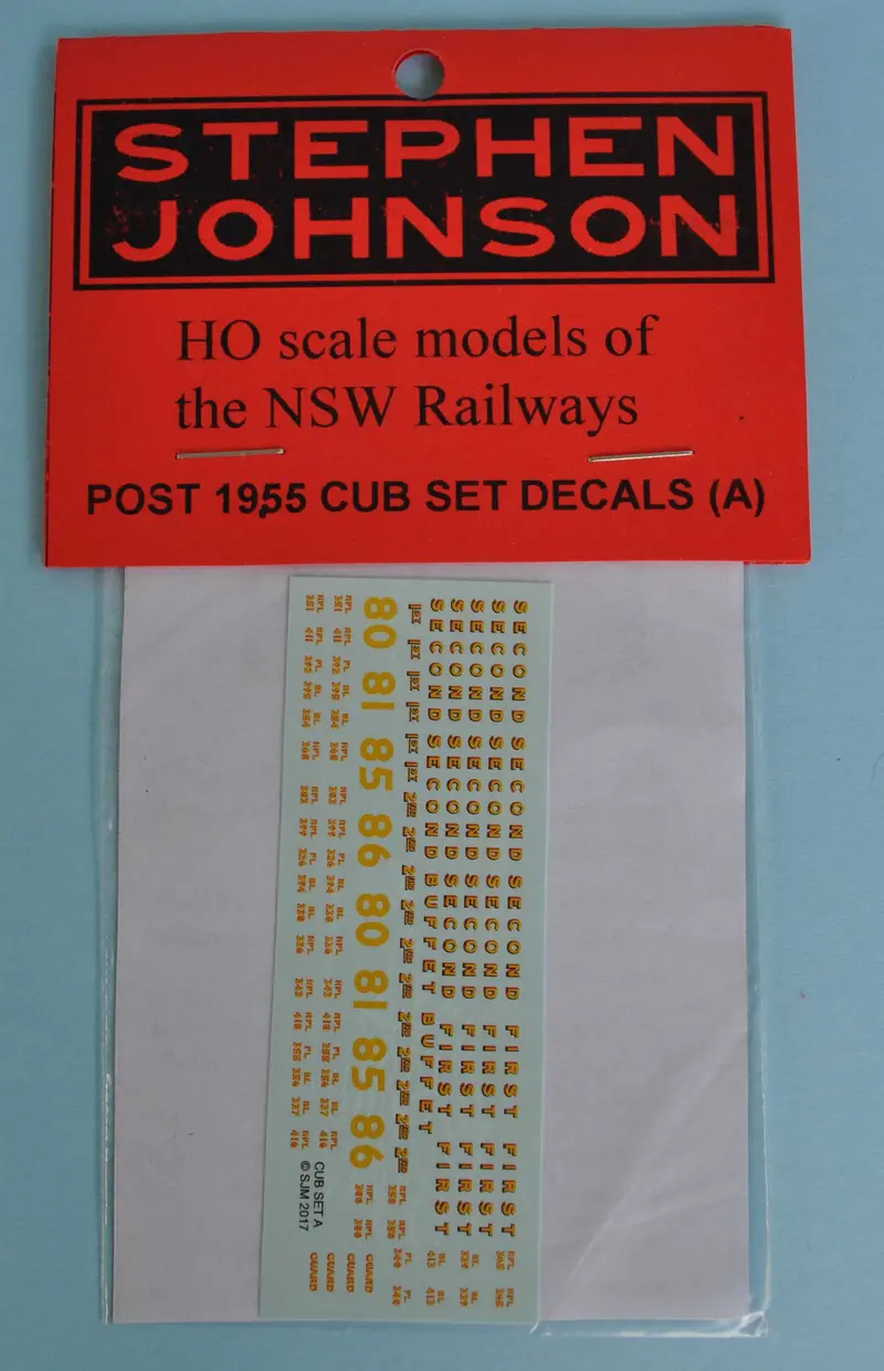 Sj-Cubd - L Car Cub Sets 80-86 Decal Set A (Ho Scale) 1