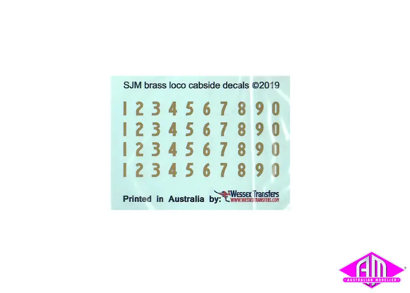 Sj-Dmloco - Metallic 12" Loco Numbers Decal Set (Ho Scale) 1