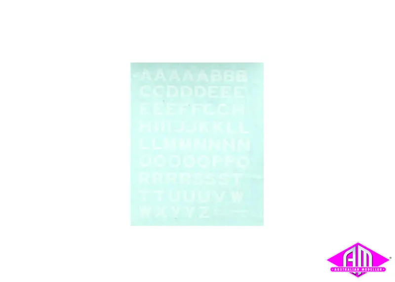 Sj-Dslw - Nswgr Station Letters White Decal Set (Ho Scale) 1