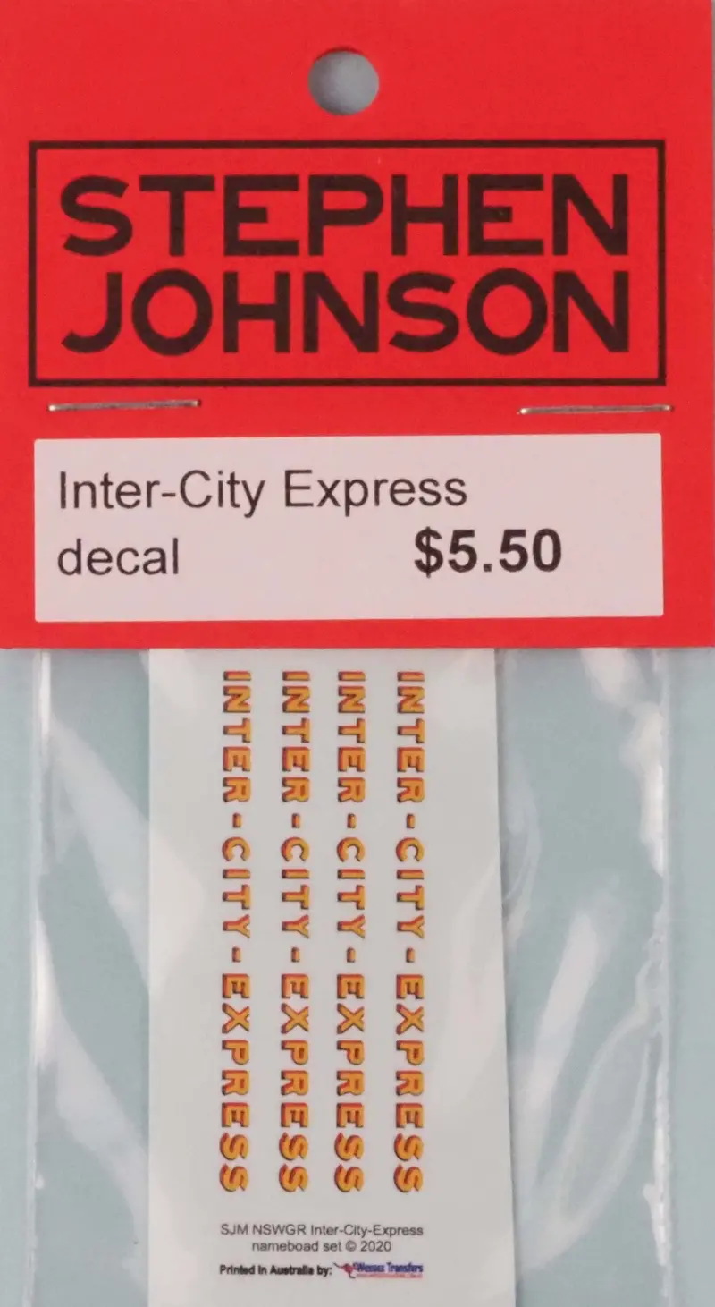 Sj-Icxpd - Inter-City Express Decal Set (Ho Scale) 1