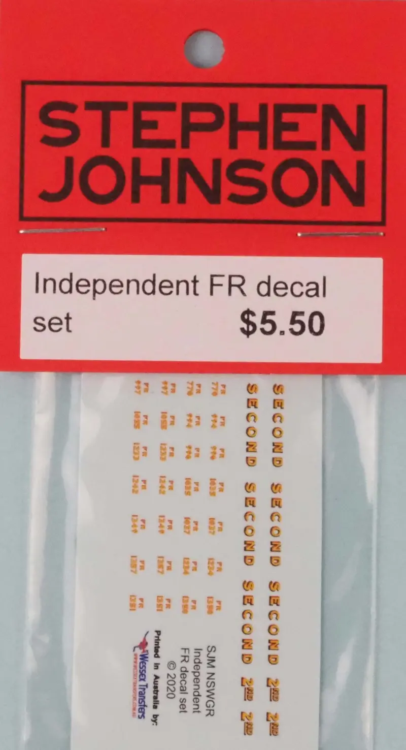 Sj-Idfr - Independent Fr Decal Set (Ho Scale) 1