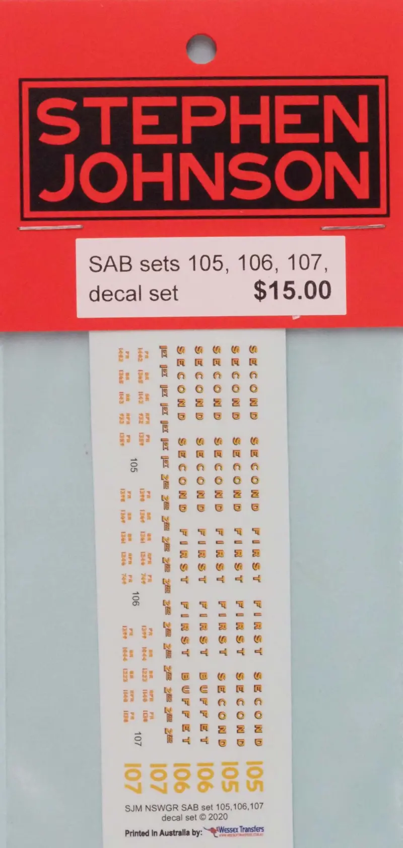 Sj-Rsab - R Car Sab Decal Set (Ho Scale) 1