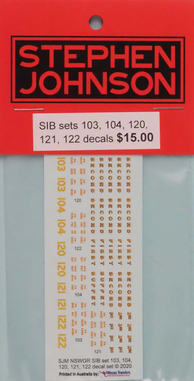 Sj-Rsib - R Car Sib Decal Set (Ho Scale) 1