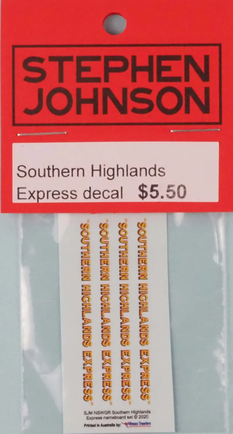 Sj-Shxd - Southern Highlands Express Decal Set (Ho Scale) 1