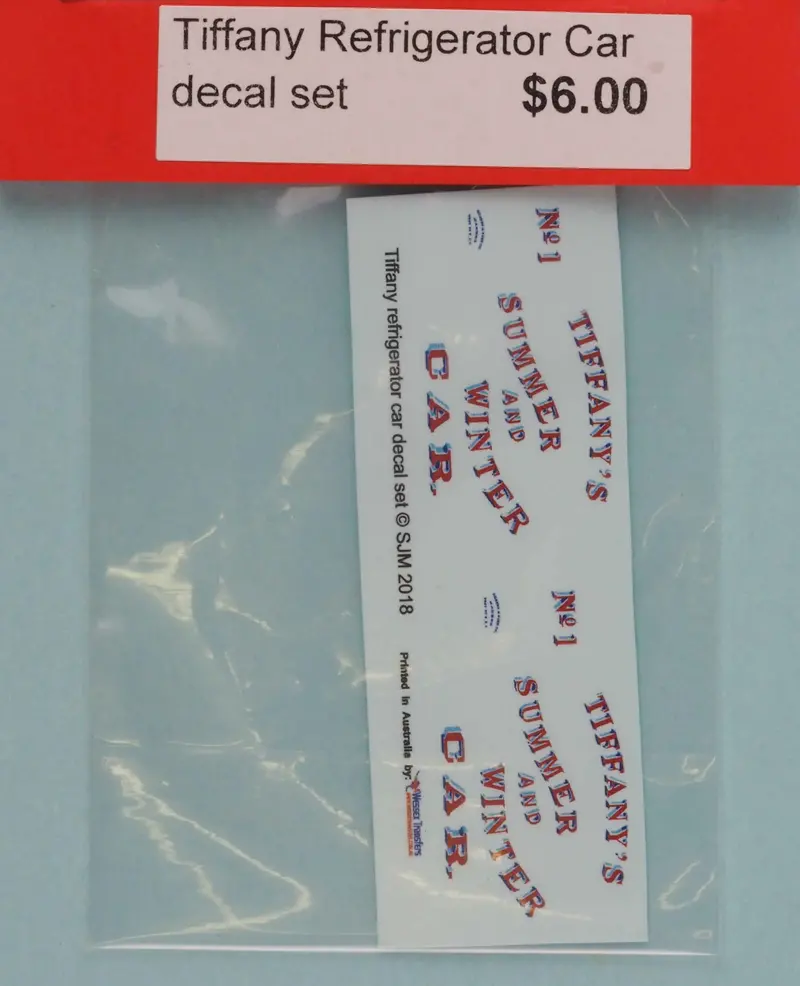 Sj-Tiff - Tiffany Refrigerator Car Decal Set (Ho Scale) 1